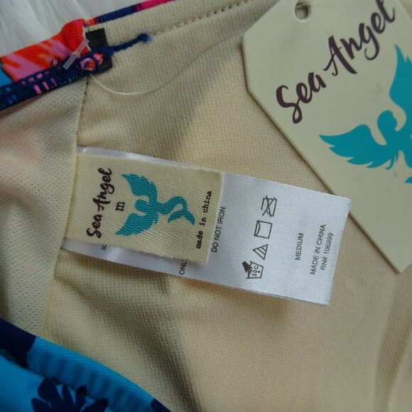 Sea Angel Tankini Top Swimsuit Lace Trim Floral NWT M - Picture 10 of 11